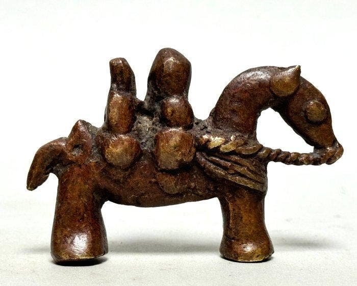 Bronzen Paard ruiter - Kotoko / Sao - Tsjaad (Zonder, Antiquités & Art, Art | Art non-occidental