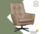 Leren draaifauteuil Central - Granada Taupe (taupe/bruin), Ophalen of Verzenden