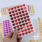 120 rode holografische mini hartjes - Valentijn - liefde..., Ophalen of Verzenden, Nieuw, Sticker