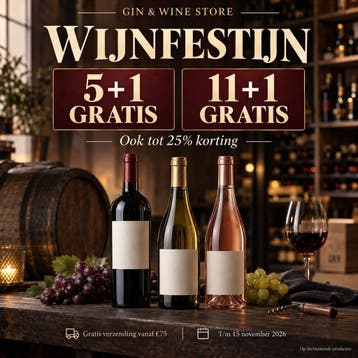 Wijnfestijn: wijnen 5+1 en 11+1 gratis, tot 25% korting, Verzamelen, Ophalen of Verzenden, Nieuw, Overige typen, Vol