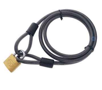Staalkabels 2 meter met hangslot, Verzenden
