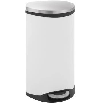Pedaalemmer | SHELL BIN | RVS | Wit | 30L | Klapdeksel |, Verzenden, Nieuw in verpakking