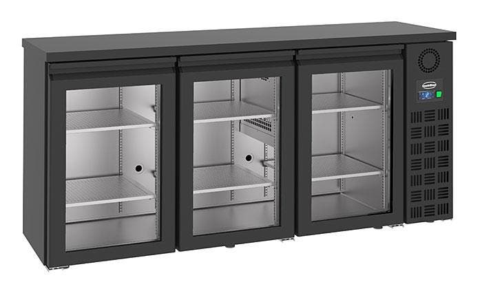 Barkoeler Zwart met 3 Glasdeuren, Zakelijke goederen, Horeca | Keukenapparatuur, Nieuw in verpakking, Koelen en Vriezen, Verzenden