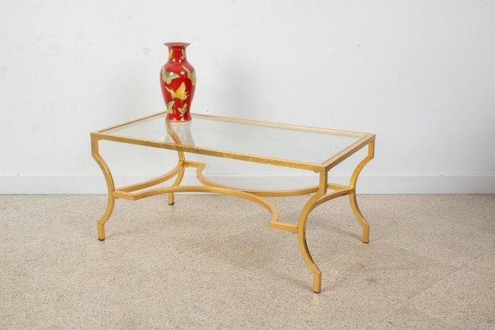 Centre de table - Géométrique - Métal, doré, Verre, Antiek en Kunst, Curiosa en Brocante