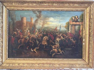 Italiaanse school (XVIII) - Scena di battaglia