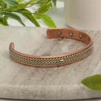 Koperen gezondheids-klemarmband met 6 magneten, Ophalen of Verzenden