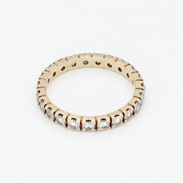 Ring - 14 karaat Geel goud Diamant (Natuurlijk)