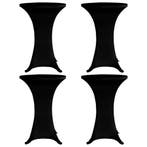vidaXL Statafelhoes 4 st stretch Ø70 cm zwart, Verzenden, Nieuw
