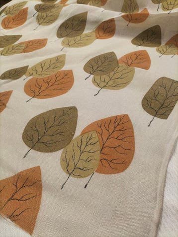 Pregiata canapa vintage anni 70 - motivo foliage -