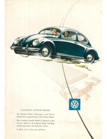 1954 VOLKSWAGEN KEVER BROCHURE ENGELS, Nieuw