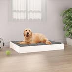 vidaXL Hondenmand 71,5x54x9 cm massief grenenhout wit, Verzenden