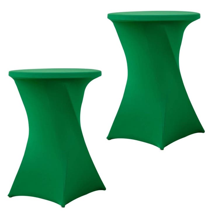 Set Van 2 Stuks! Groen 80 CM Alora Tafelrok Voor Statafel -, Tuin en Terras, Hand-tuingereedschap, Nieuw