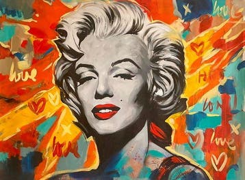 Alberto R. 59 x 158 cm - Marilyn Monroe y Audrey Hepburn: