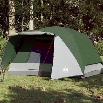 vidaXL Tent met luifel 4-persoons waterdicht groen, Verzenden