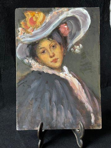 Italiaanse school (XX) - Dama con cappello