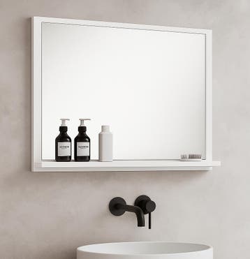 Badkamerspiegel Oliver 60 x 12 x 50 cm Wit, Verzenden, Nieuw
