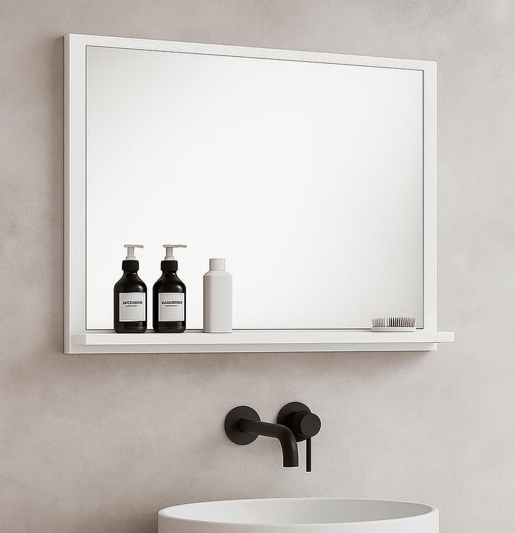 Badkamerspiegel Oliver 60 x 12 x 50 cm Wit, Maison & Meubles, Salle de bain | Meubles de Salle de bain, Envoi