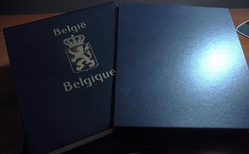Accessoires België - 2 lege luxe DAVO albums met cassettes, Timbres & Monnaies, Timbres | Europe | Belgique
