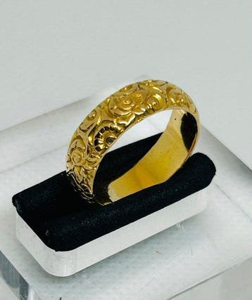Ring - 19.2 kt. Geel goud - 0.00ct. tw. - Gouden ring met, Nieuw