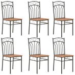 vidaXL Eetkamerstoelen 6 st MDF bruin, Verzenden, Nieuw