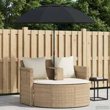 vidaXL Tuin Sofa 8 st poly rattan Beige en Crème Wit, Verzenden, Nieuw