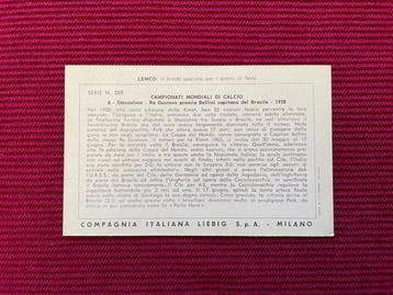 1958 Compagnia Italiana Liebig S.p.A. Campionati Mondiali di