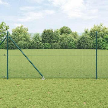 vidaXL gelast draadhek met grondpennen 25 x 1,2 m, Tuin en Terras, Verzenden, Nieuw