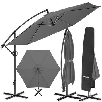 Artemis-parasol, 360° draaibaar, 3,5 x 3,5 m - grijs, Verzenden