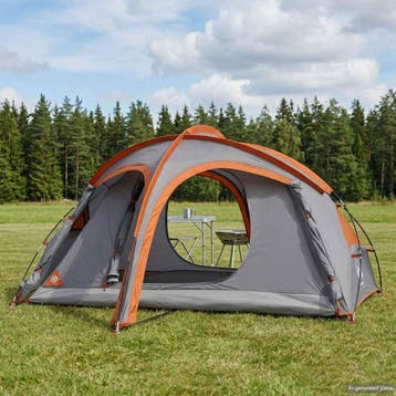 vidaXL Trekkingtent met regenkap, waterbestendig 2-persoons, Caravanes & Camping, Verzenden