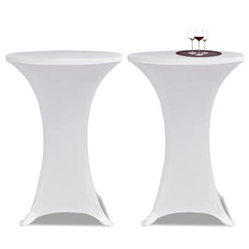 vidaXL Statafelhoes Stretch Ø70cm Wit (2 stuks), Verzenden, Nieuw