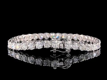 Armband - 18 karaat Witgoud - 11.32ct. tw. Diamant, Handtassen en Accessoires, Armbanden, Nieuw