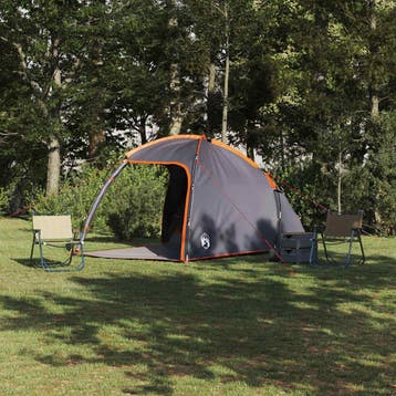 vidaXL Huisje Tent met dak Grijs en Oranje 370 x 230 x 185, Verzenden, Nieuw