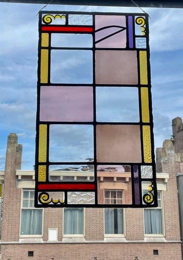 Glas-in-loodraam - 1930-1940, Antiek en Kunst