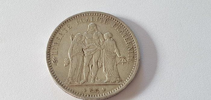 Frankrijk. 5 Francs 1873-A Hercule (Zonder minimumprijs), Postzegels en Munten, Munten | Europa | Niet-Euromunten