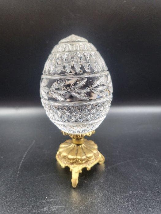 Œuf Fabergé - Franklin Mint – Œuf en cristal – “Le Monde, Antiquités & Art, Curiosités & Brocante