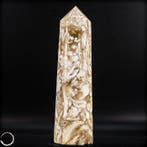 Natuurlijke witte agaat-obelisk – Rustige elegantie in