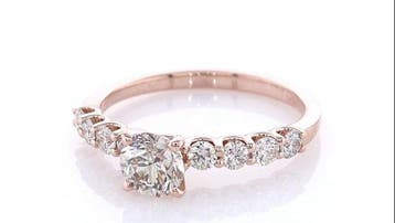 Zonder minimumprijs - Ring - 14 karaat Roségoud - 1.02ct., Nieuw