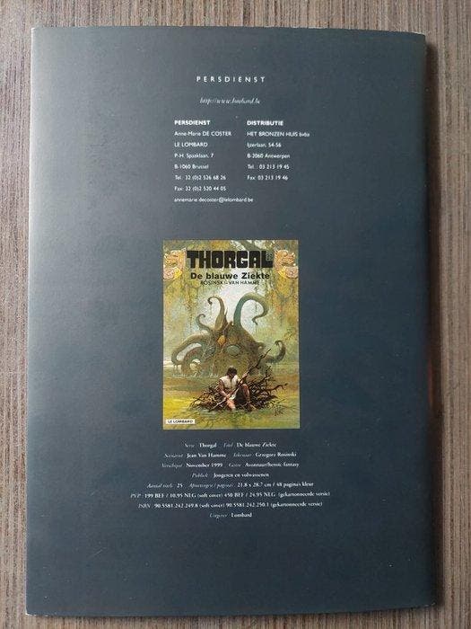 Thorgal 24 - De blauwe Ziekte - Luxe HC + persmap - 1 Album, Livres, BD