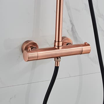 Opbouw Douchekraan BWS Copper Pro Thermostatisch Geborsteld, Ophalen of Verzenden, Nieuw, Kraan