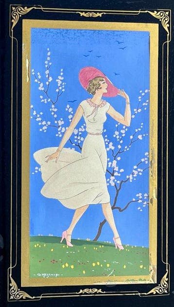 Giovanni Meschini (1888-1977) - La passeggiata in primavera, Antiek en Kunst
