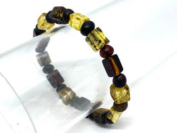 Autumn Chords - Meertinten Baltisch amber Armband - Uniek