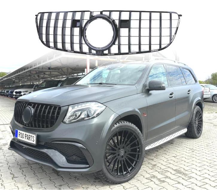 CALANDRE MERCEDES GLS X166 15-19 NOIR BRILLANT LOOK AMG GT, Auto-onderdelen, Carrosserie, Verzenden
