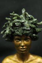 Statue, Medusa bust - 25 cm - Résine, Antiquités & Art