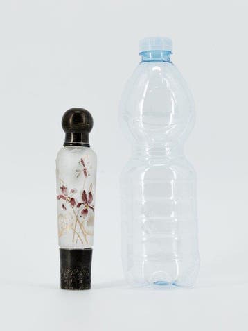 Vaas - Polychroom cameo-glas - Parfumfles