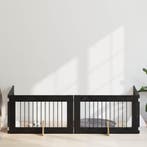vidaXL Hondenhek met standaarden 4 pcs Zwart eiken 100 x 60, Dieren en Toebehoren, Verzenden, Nieuw