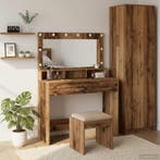 vidaXL Kaptafel met plank Oudhout 100 x 41 x 135 cm Bewerkt, Verzenden, Nieuw