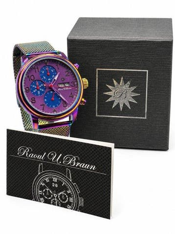 Raoul U. Braun - Triple Calendar Automatic Rainbow - Zonder