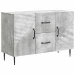 vidaXL Dressoir met lade Betongrijs 89 x 34,5 x 60 cm, Verzenden, Nieuw