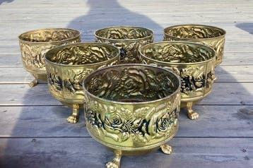 Croft and assinder ltd - Bloempot (12) - Messing, Koper, Antiek en Kunst