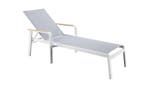 Suns Tutti ligbed matt white/light grey met teak, Nieuw